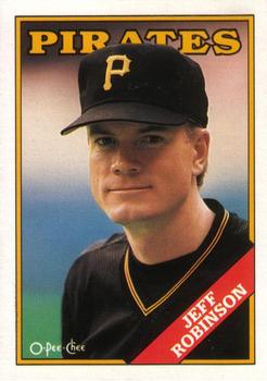 1988 O-Pee-Chee Baseball Cards 244     Jeff D. Robinson